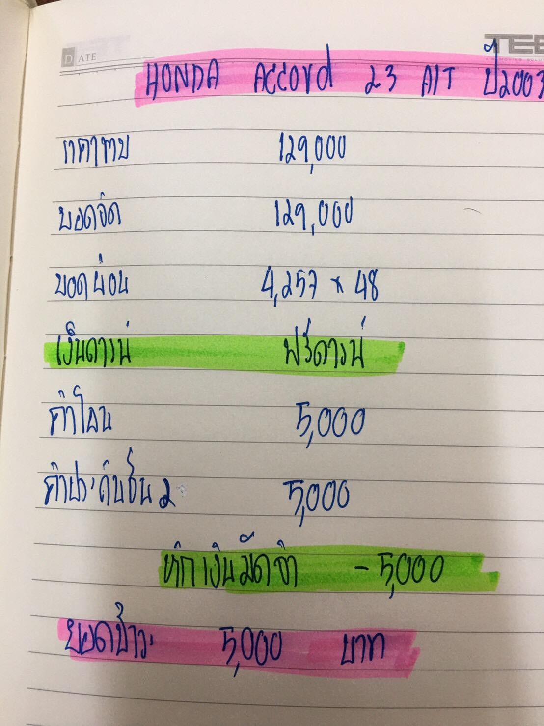 Honda Accord Gen 6 (งูเห่า) ปี 2003 สีเงิน (รูปที่ 13)