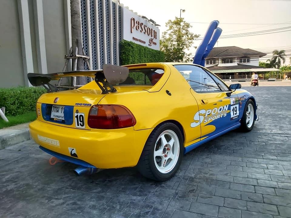 Honda Crx Delsol ปี 92 สีฟ้า เหลือง spoon