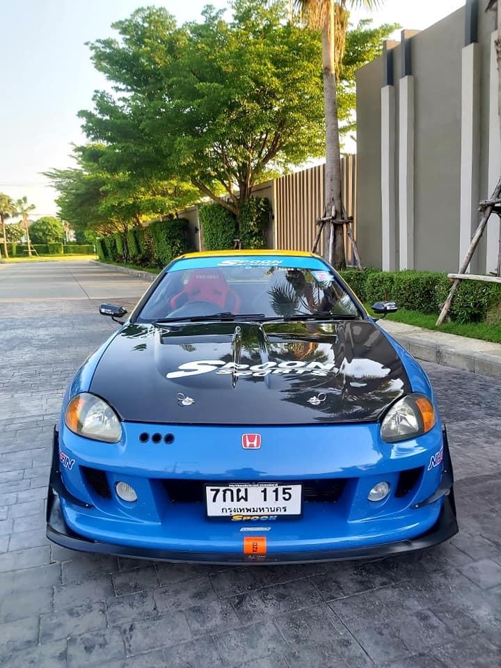 Honda Crx Delsol ปี 92 สีฟ้า เหลือง spoon (รูปที่ 4)