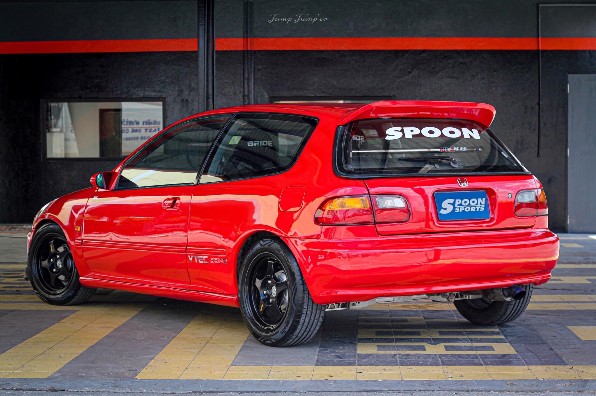 Honda Civic EG โฉม 3 ประตู สีแดง (รูปที่ 4)