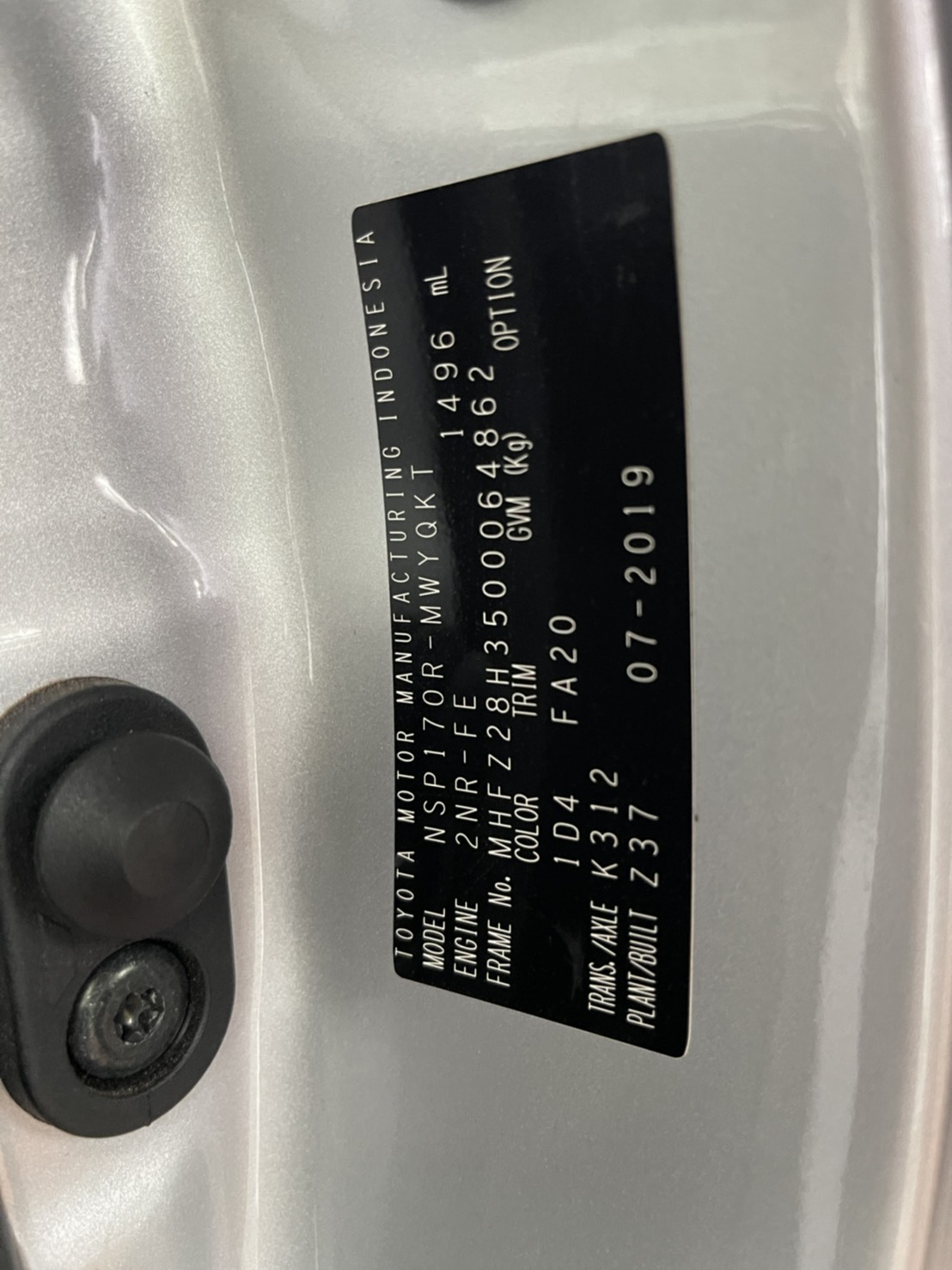 TOYOTA SIENTA 1.5 V ปี2019 (รูปที่ 16)