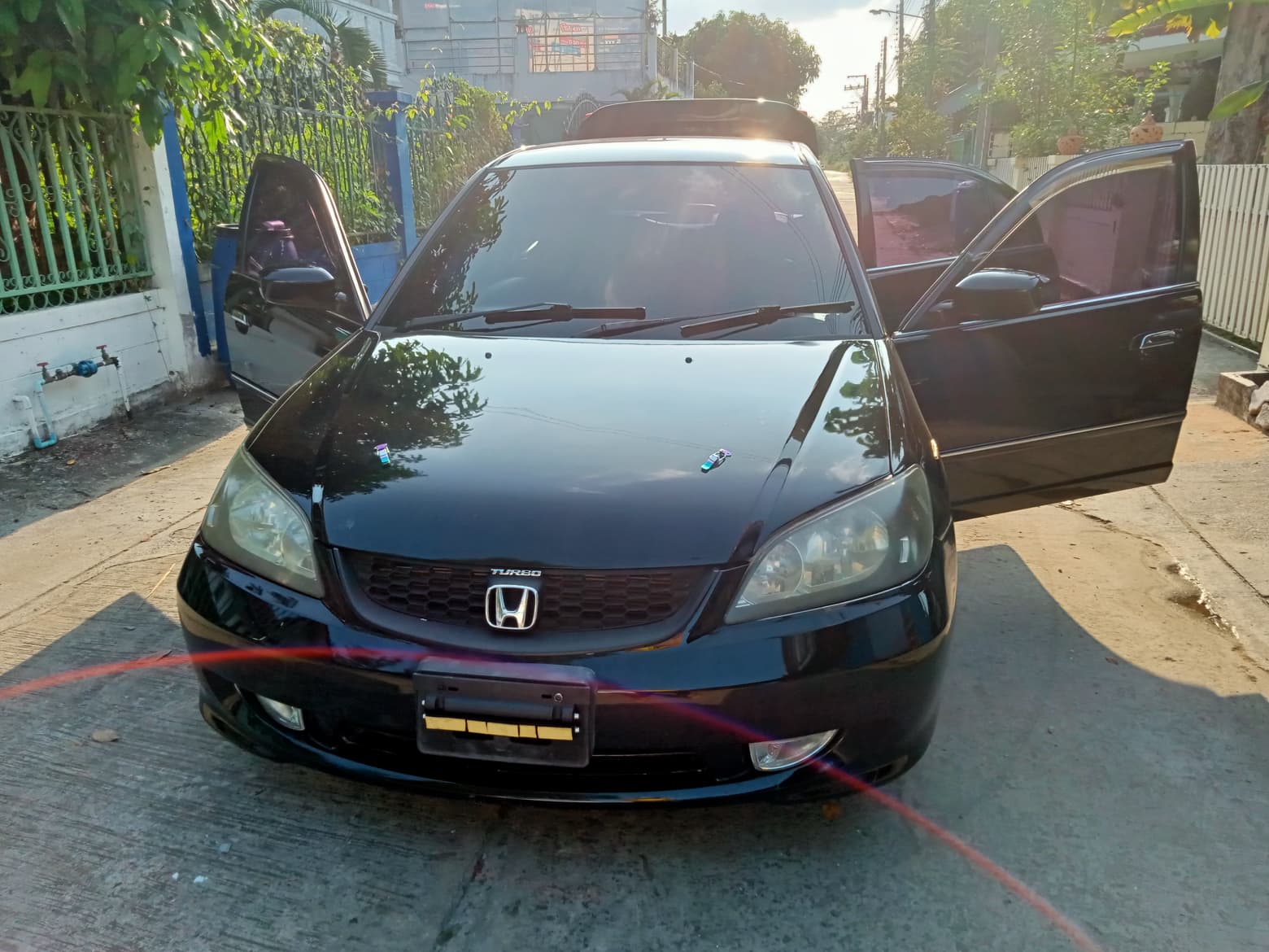 2002 Honda Civic ES (Dimension) โฉม ตาเหยี่ยว สีดำ (รูปที่ 4)