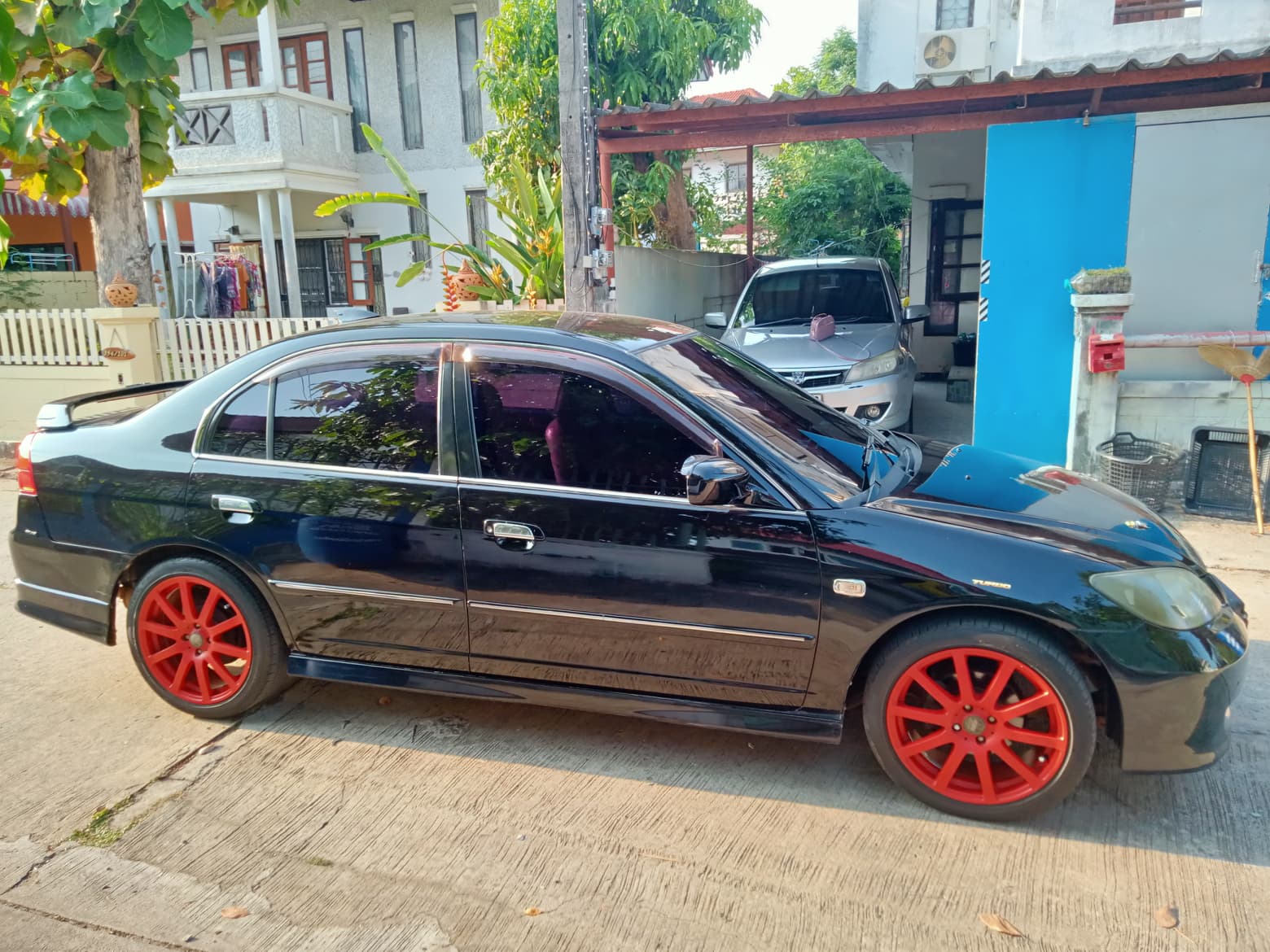 2002 Honda Civic ES (Dimension) โฉม ตาเหยี่ยว สีดำ (รูปที่ 3)