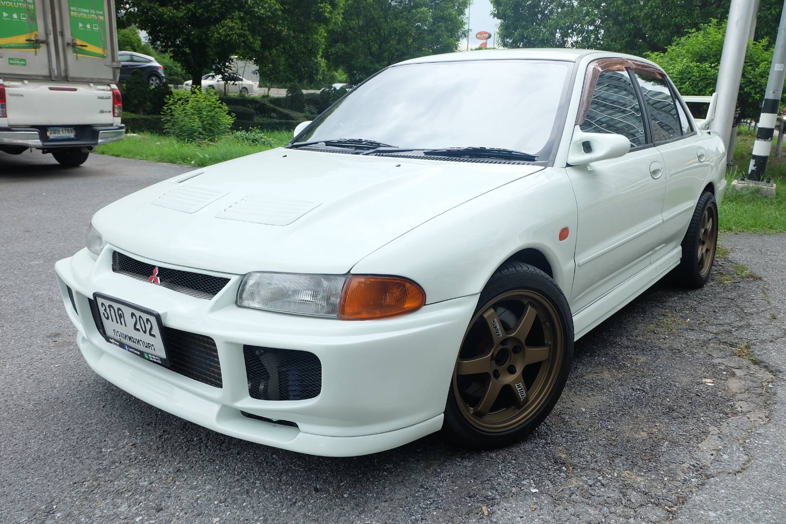 1993 Mitsubishi Lancer E-CAR สีขาว