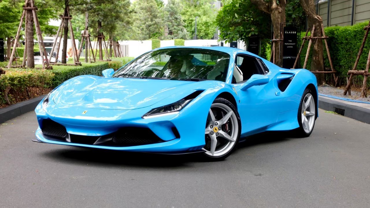 2021 Ferrari F8 SPIDER สีฟ้า