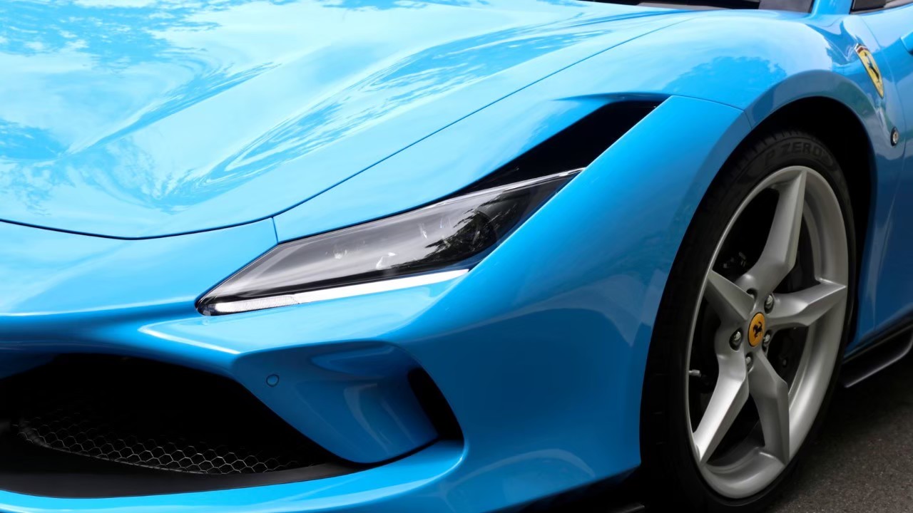 2021 Ferrari F8 SPIDER สีฟ้า (รูปที่ 9)