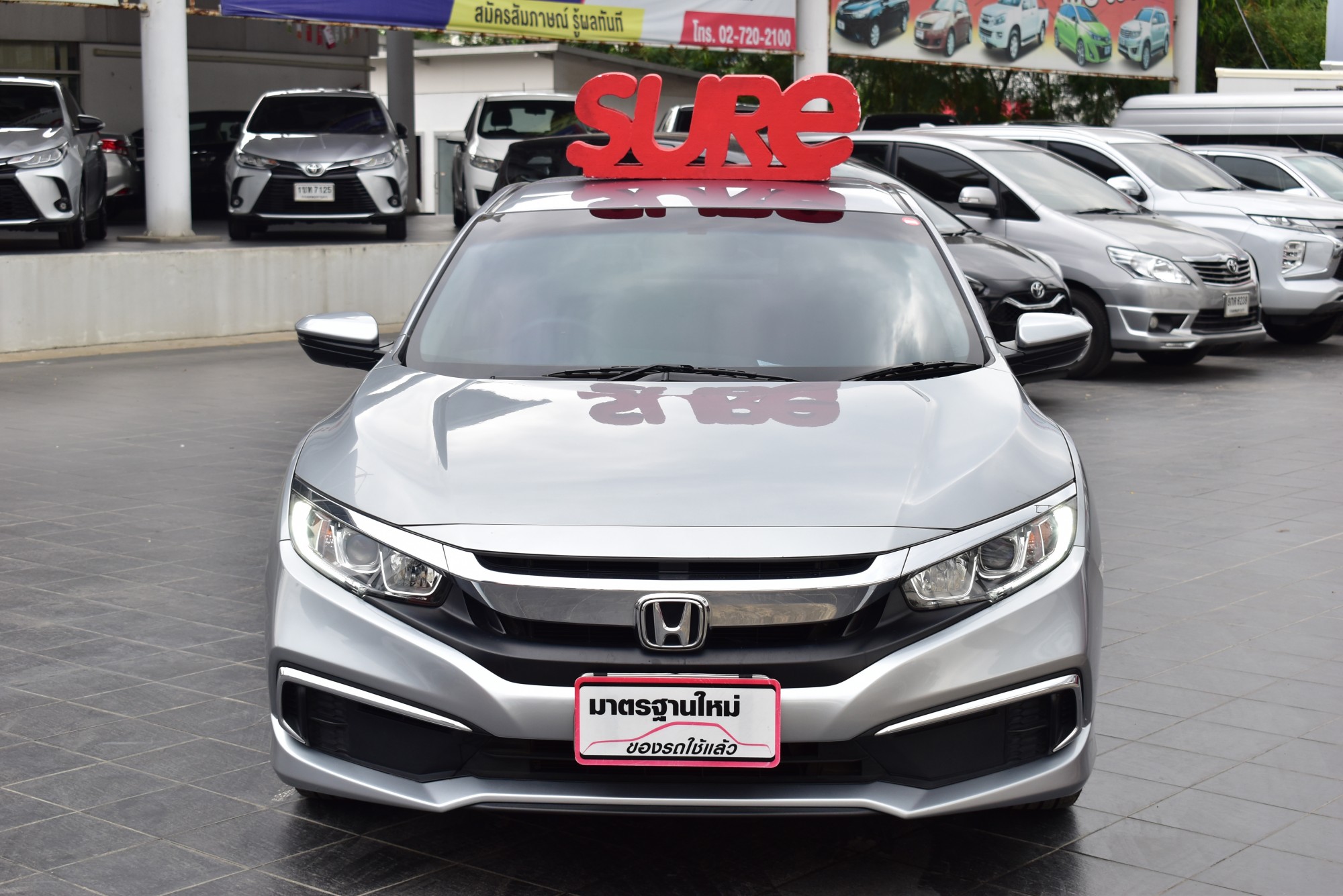 2019 Honda Civic Sedan สีเทา (รูปที่ 2)