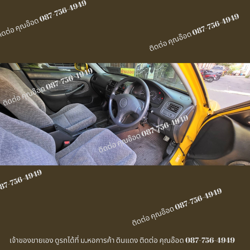 1996 Honda Civic EK โฉม 4 ประตู สีเหลือง (รูปที่ 6)