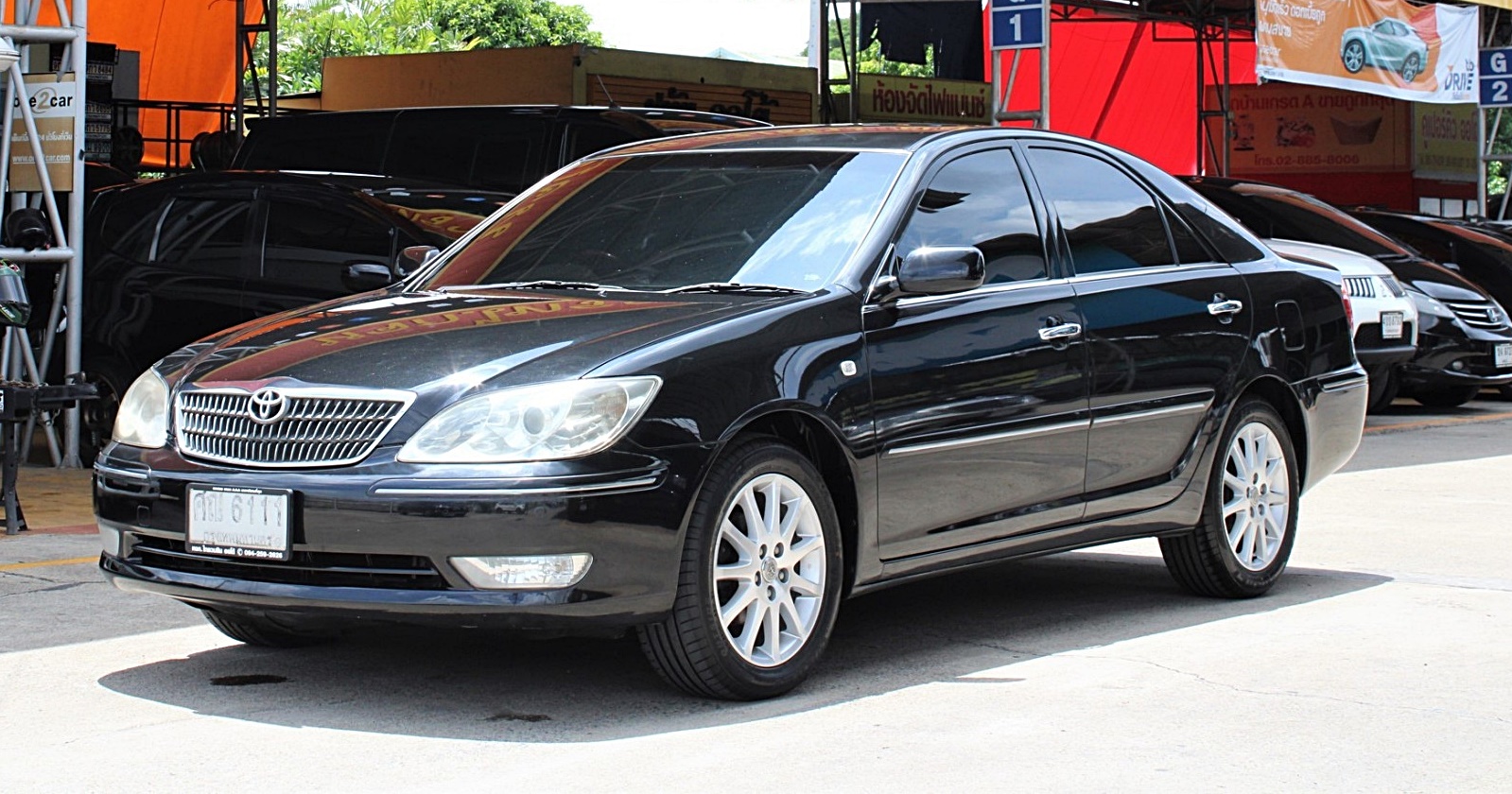 2005 Toyota Camry 2.4 Q AT สีดำ เกียร์อัตโนมัติ รุ่นท๊อปสุด ไม่มีชน ภายในสวยสมบูรณ์ เครื่องช่วงล่างขับดี ไม่แก๊ส ไมล์แท้คันนี้เจ้าของดูแลมาดีมาก เล่มเ