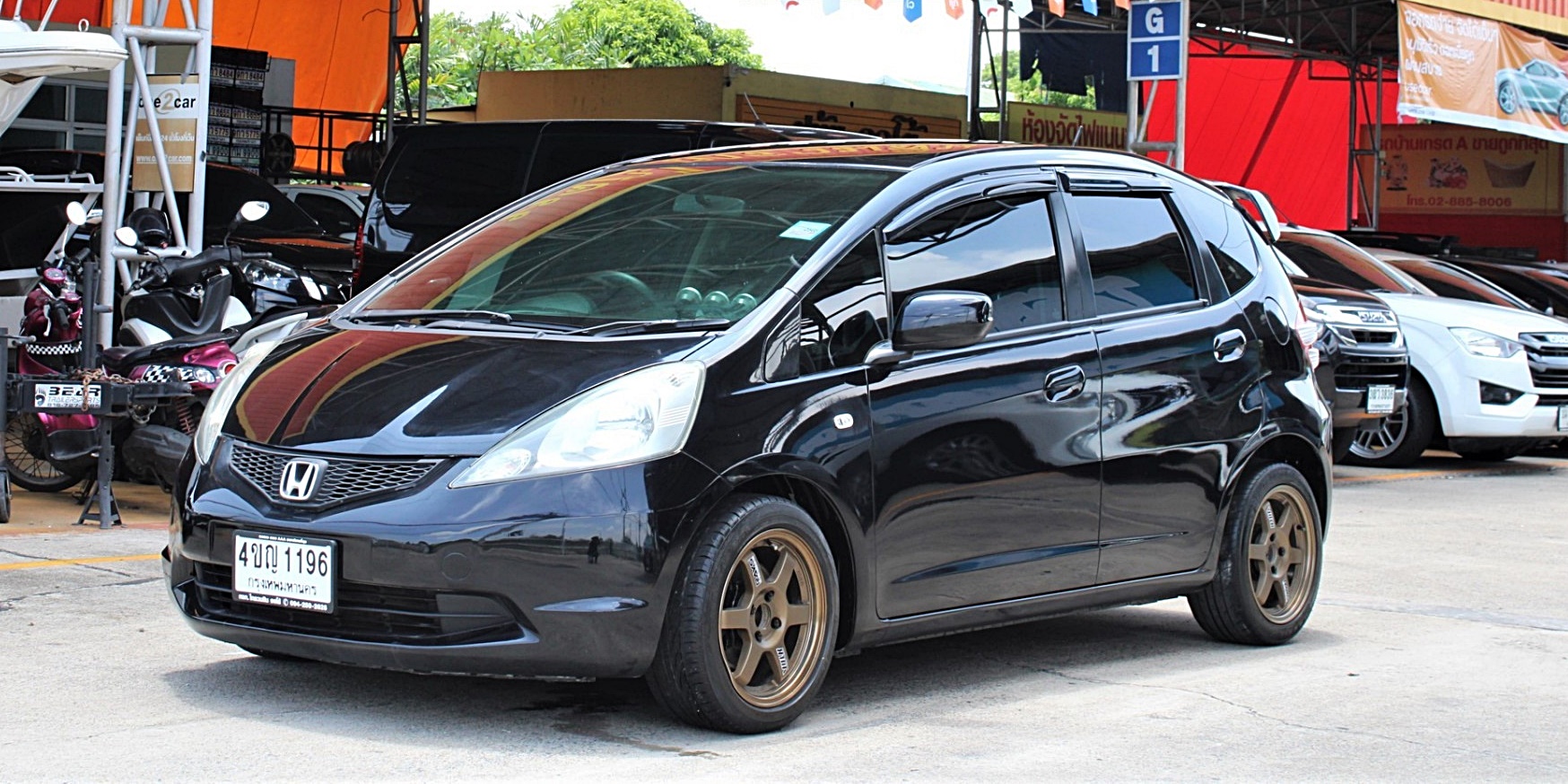 2008 Honda Jazz GE 1.5 V i-VTEC AT CVT สีดำ เกียร์ออโต้ ไม่เคยมีอุบัติเหตุหนัก ไม่เคยแก๊ส จัดได้ท่วม ฟรีดาวน์ได้เลย (รูปที่ 3)