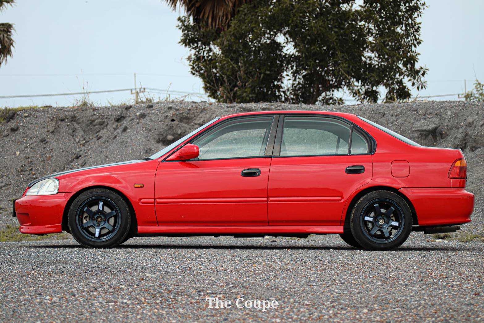 2000 Honda Civic EK โฉม Coupe สีแดง (รูปที่ 5)
