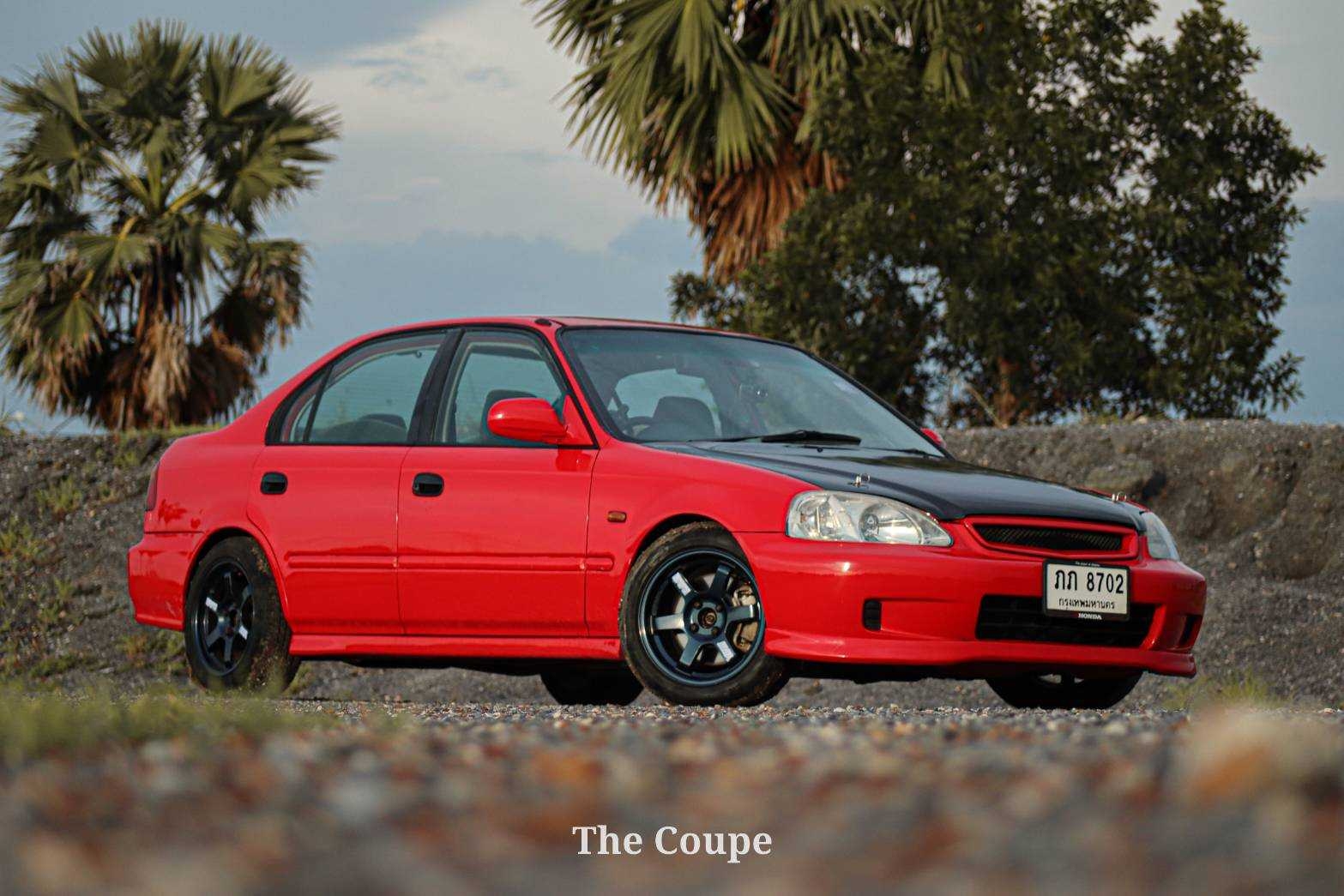 2000 Honda Civic EK โฉม Coupe สีแดง
