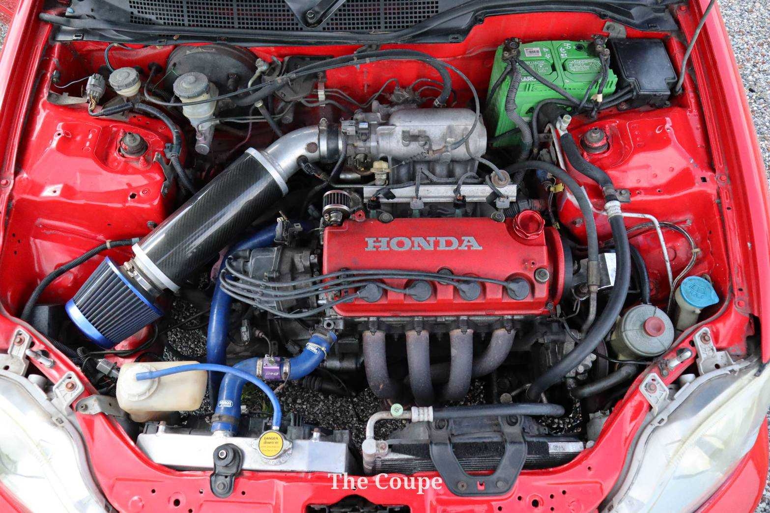 2000 Honda Civic EK โฉม Coupe สีแดง (รูปที่ 3)