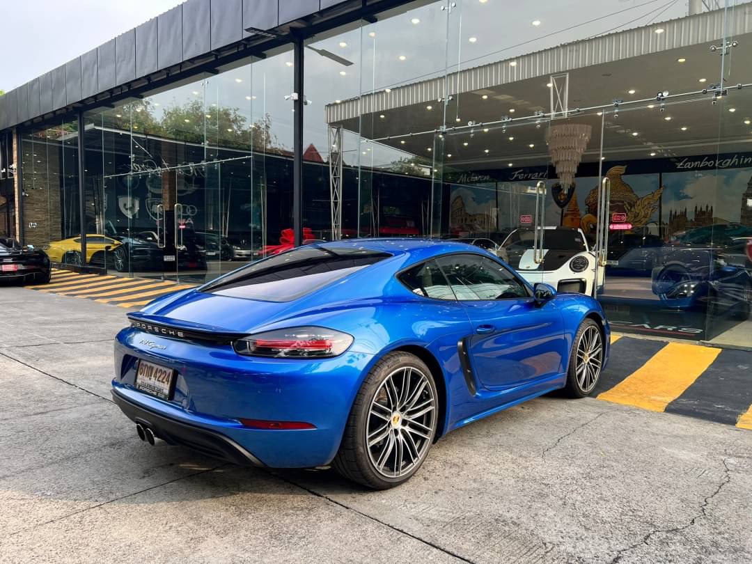 2018 Porsche 718 Boxster (Cayman) 718 Cayman สีน้ำเงิน (รูปที่ 9)