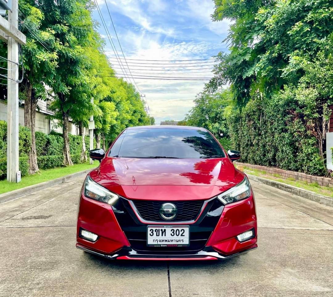 2021 Nissan Almera สีแดง (รูปที่ 4)