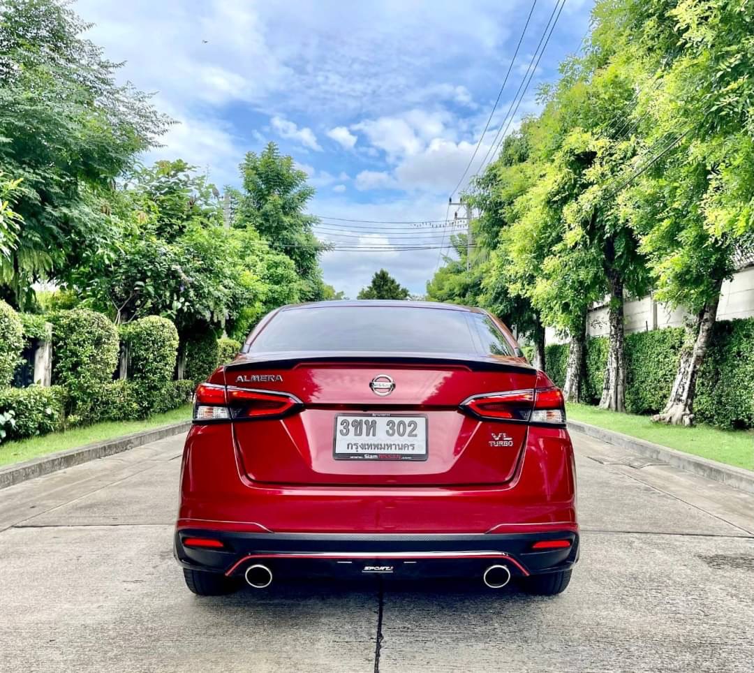 2021 Nissan Almera สีแดง (รูปที่ 3)