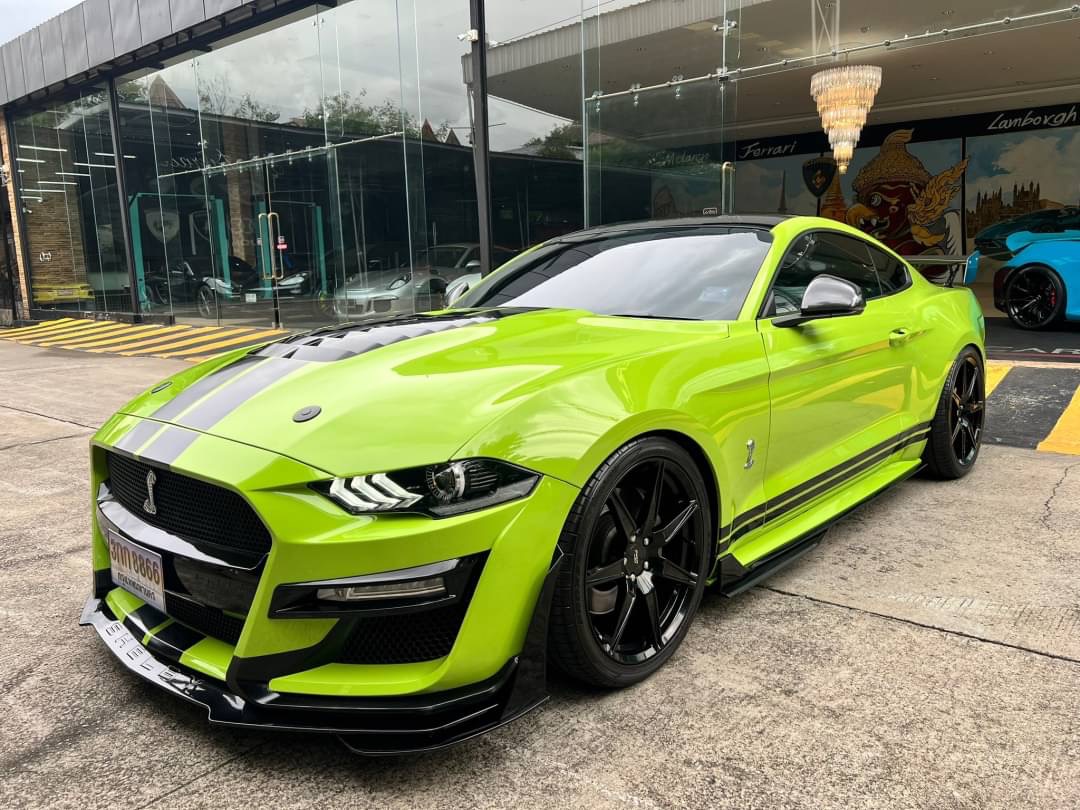 2021 Ford Mustang 2.3L สีเขียว (รูปที่ 4)