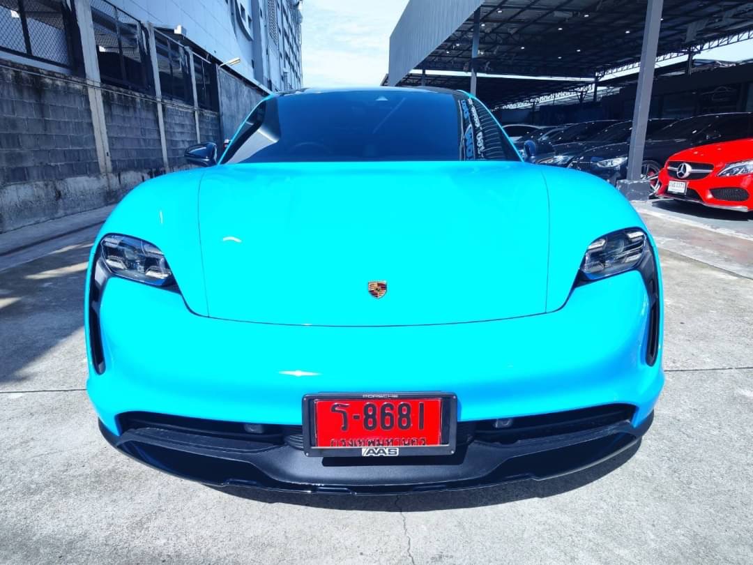 2023 Porsche Taycan สีฟ้า (รูปที่ 12)