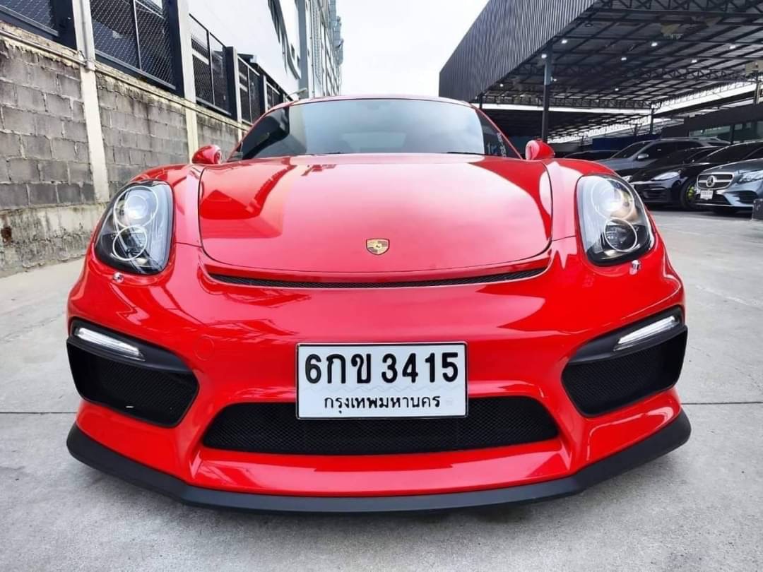 2015 Porsche Cayman สีแดง (รูปที่ 2)