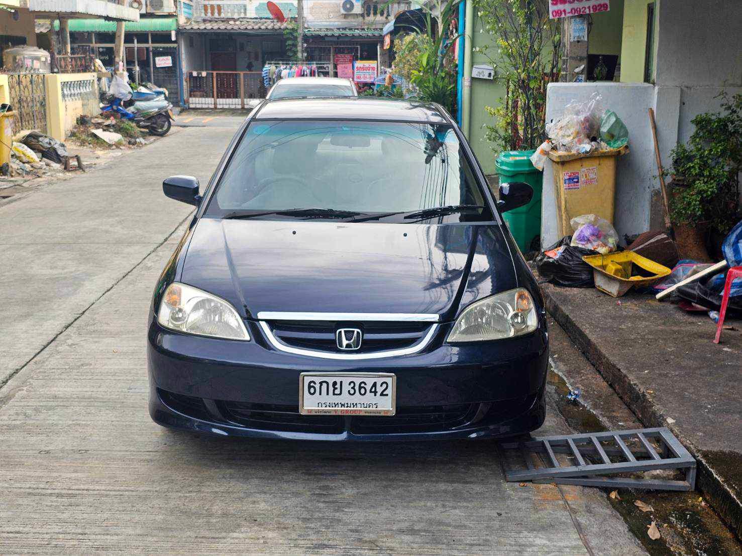 2003 Honda Civic ES (Dimension) สีน้ำเงิน (รูปที่ 3)
