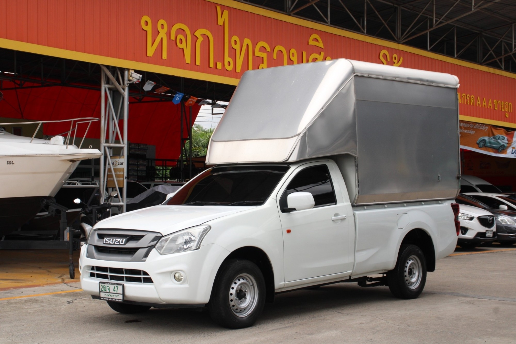 👉 ฟรีดาวน์ 👉 ดอกเบี้ย 0 % 1 ปี 👉ขับฟรี 3 เดือน 2017 Isuzu D-Max 1.9 S SPARK Single Cab MT 6 Speed สีขาว พร้อมตู้ทึบ 2.1 เมตร