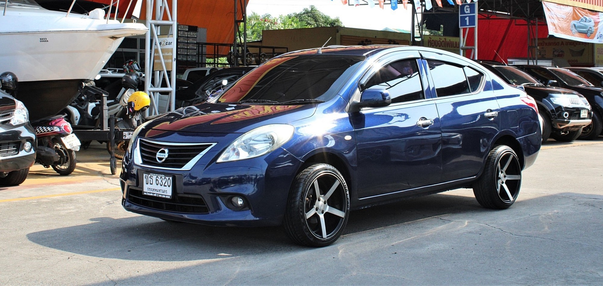 ผ่อน 2xxx 2012 Nissan Almera 1.2 E Pure Drive CVT AT สีน้ำเงิน เกียร์ออโต้ มือแรกออกห้าง สีเดิม น็อตโครงสร้างตัวรถไม่ขยับ รถเดิมสวยๆครับ