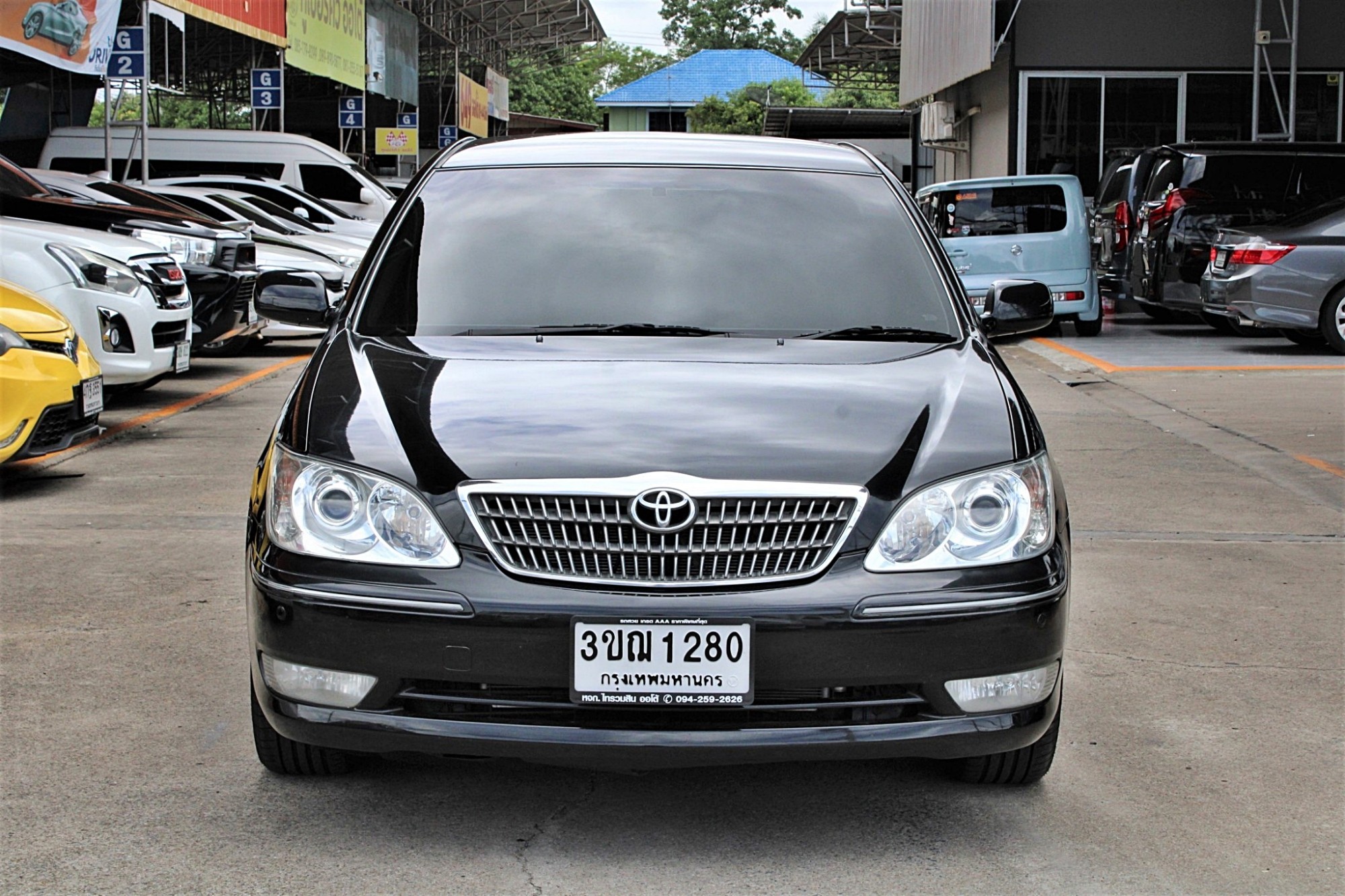 2005 Toyota Camry 2.4 Q AT สีดำ เกียร์อัตโนมัติ รุ่นท๊อปสุด ไม่มีชน เครื่องช่วงล่างขับดี แก๊สLPGเพิ่งติดตั้งไม่นานวันมานี้ ไมล์แท้เจ้าของดูแลมาดีมาก (รูปที่ 2)