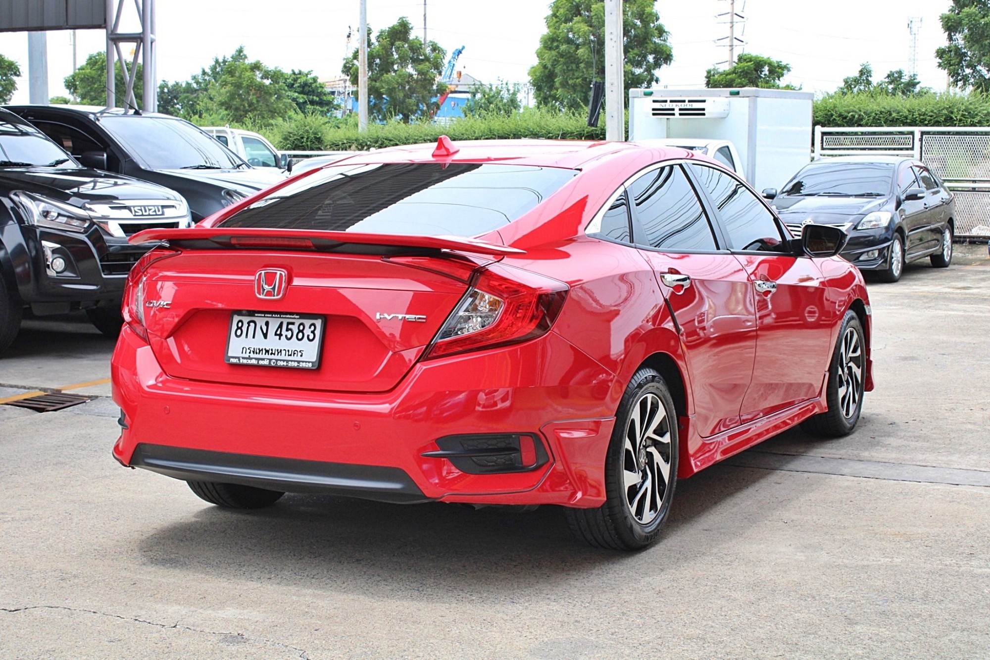 2019 Honda Civic Fc 1.8 EL auto สีแดง ไมล์น้อยแท้ 83,xxx มือแรกออกป้ายแดง 👉 ฟรีดาวน์ 👉 ดอกเบี้ย 0 % 1 ปี 👉ขับฟรี 3 เดือน