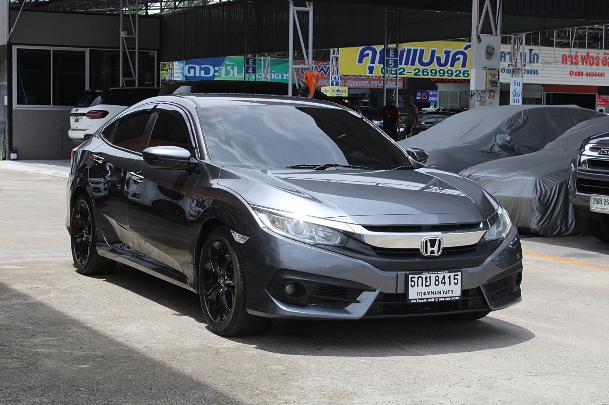 2016 Honda Civic FC 1.8 EL i-VTEC AT สีเทา เกียร์ออโต้ รุ่นท๊อป เดิมมาก ไม่มีชน ขับดีมาก