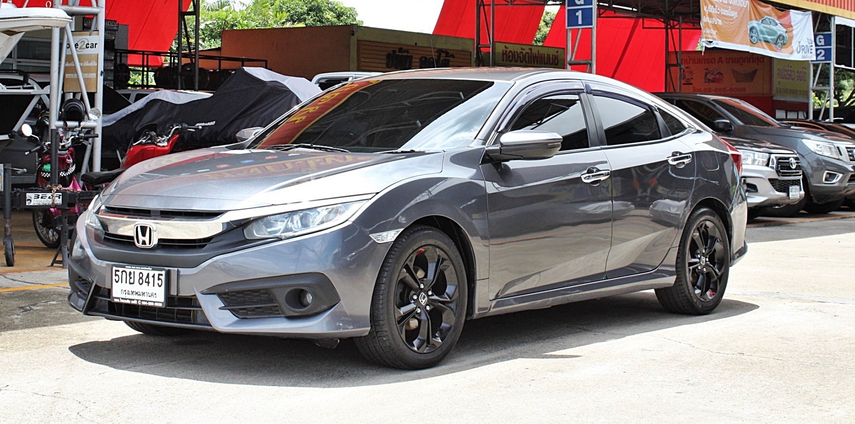2016 Honda Civic FC 1.8 EL i-VTEC AT สีเทา เกียร์ออโต้ รุ่นท๊อป เดิมมาก ไม่มีชน ขับดีมาก (รูปที่ 3)