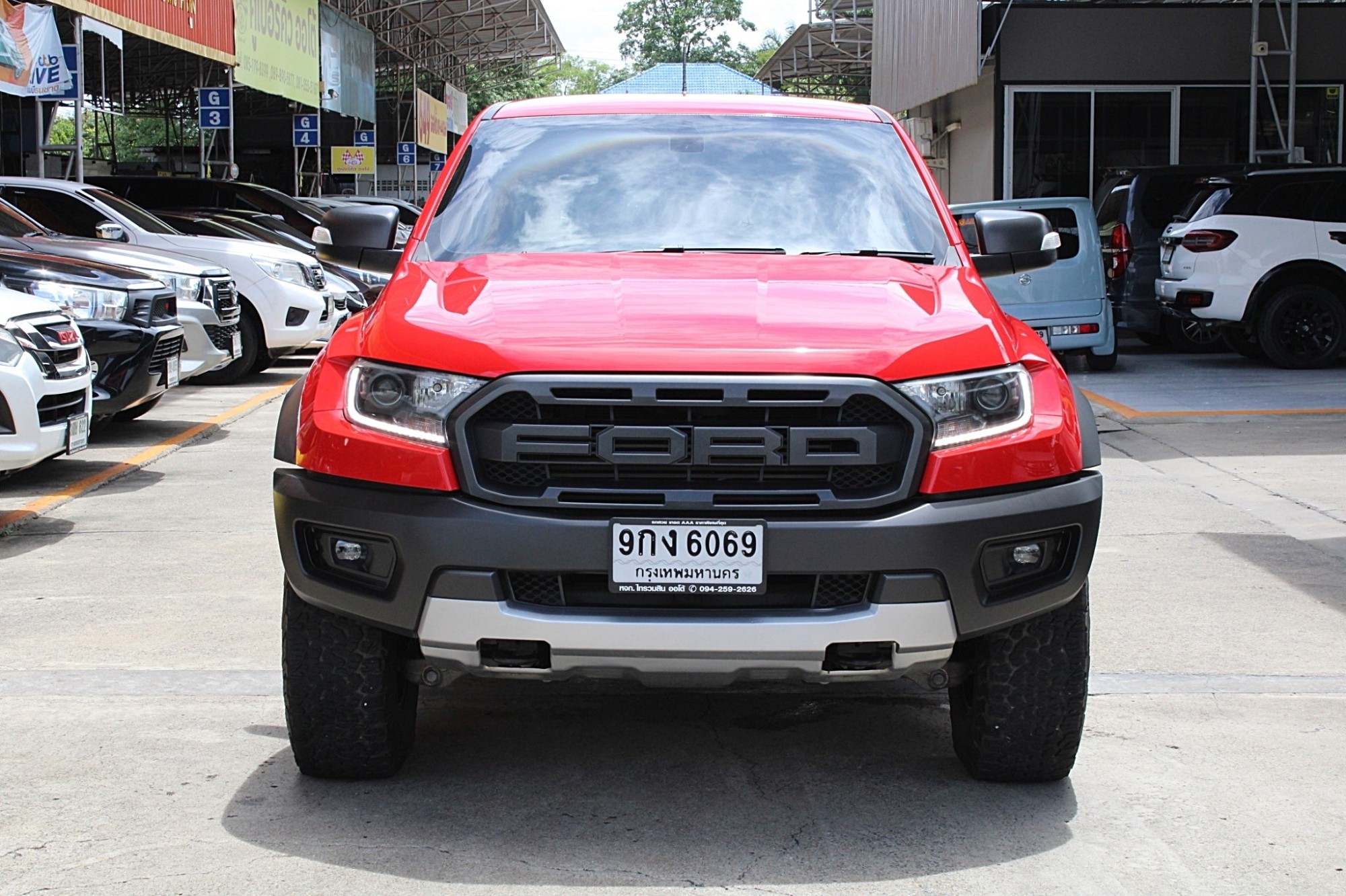 2019 Ford Ranger RAPTOR Diesel 2.0 EcoBlue Bi-Turbo เกียร์อัตโนมัติ 10 จังหวะ สีแดง Race Red แดงดุดันขับมันส์