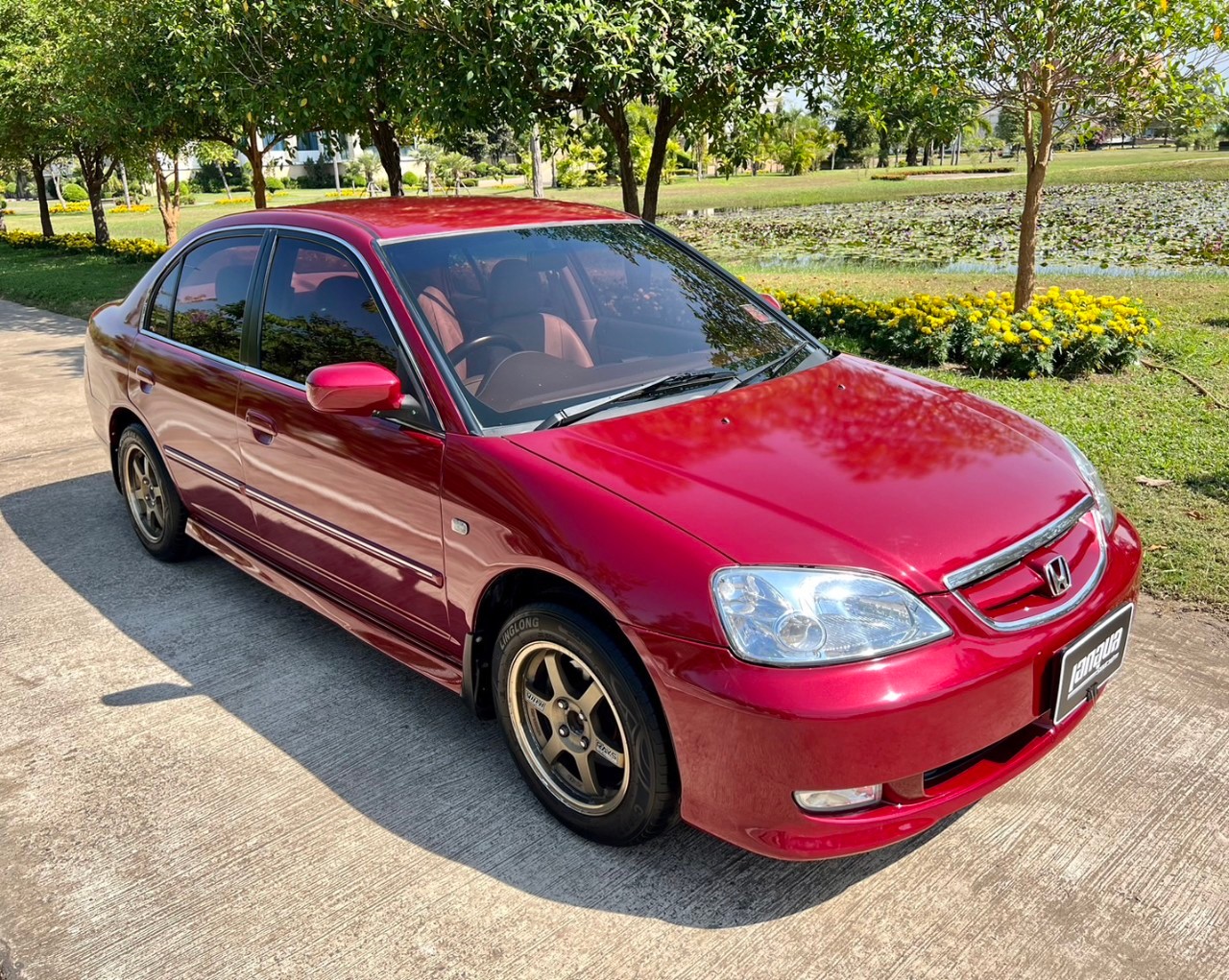 2004 Honda Civic ES (Dimension) สีแดง (รูปที่ 10)