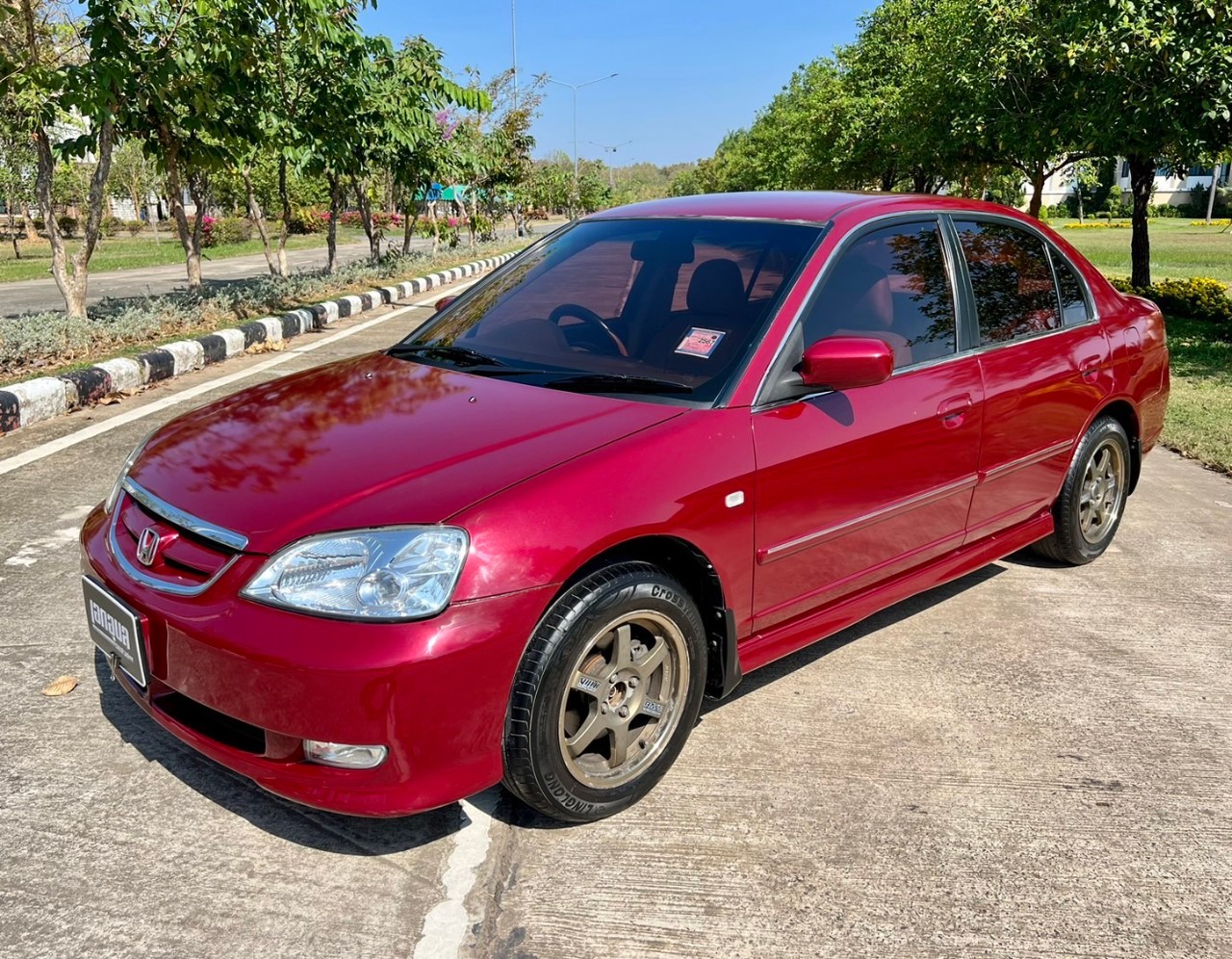 2004 Honda Civic ES (Dimension) สีแดง
