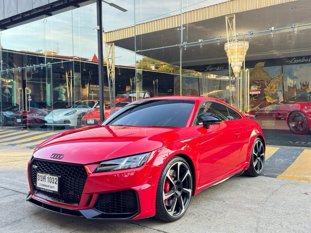 2020 Audi TTRS Quattro coupe สีแดง (รูปที่ 3)