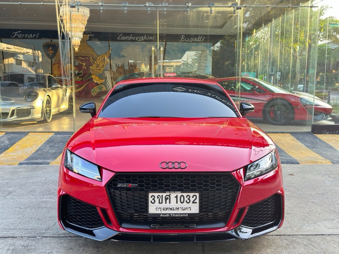 2020 Audi TTRS Quattro coupe สีแดง (รูปที่ 2)