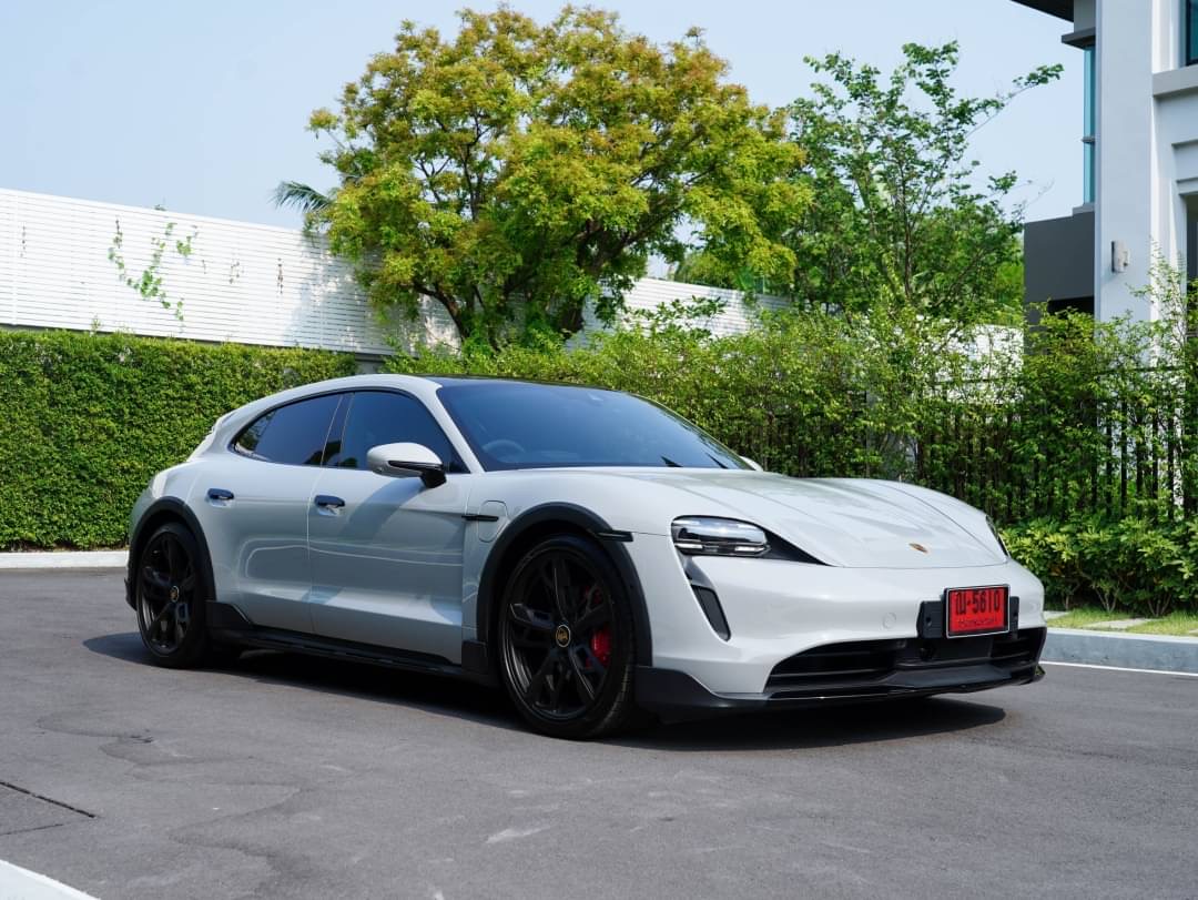2022 Porsche Taycan 4S สีเทา (รูปที่ 3)