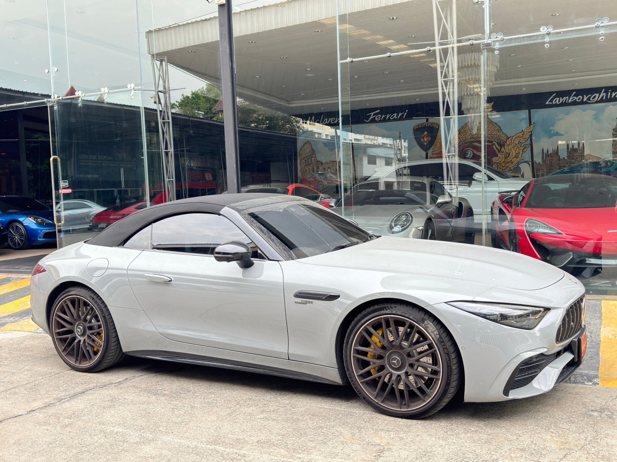 2023 Mercedes-Benz SL43 AMG night package สีเทา (รูปที่ 4)