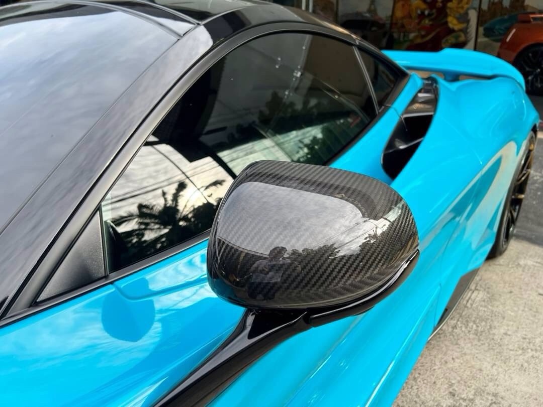 2021 McLaren 765 LT Coupe สีฟ้า (รูปที่ 5)