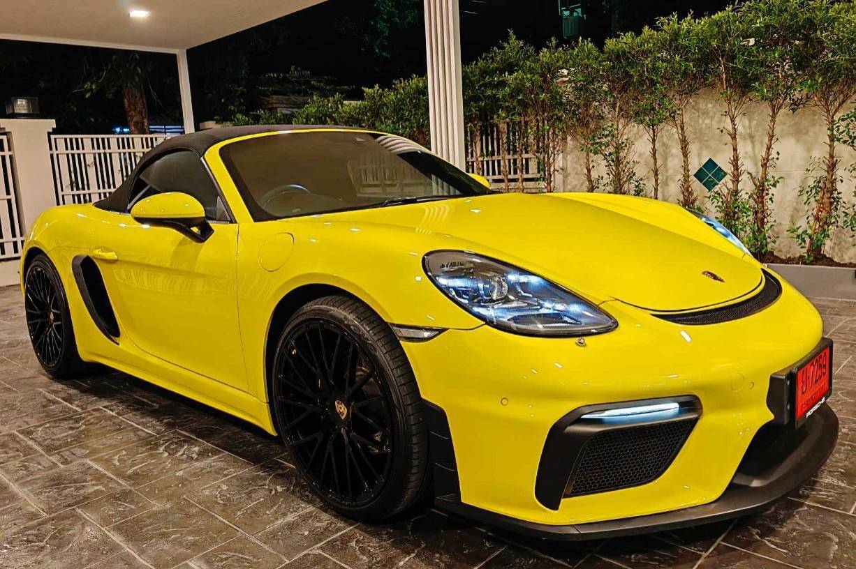 2020 Porsche 718 Boxster สีเหลือง (รูปที่ 6)