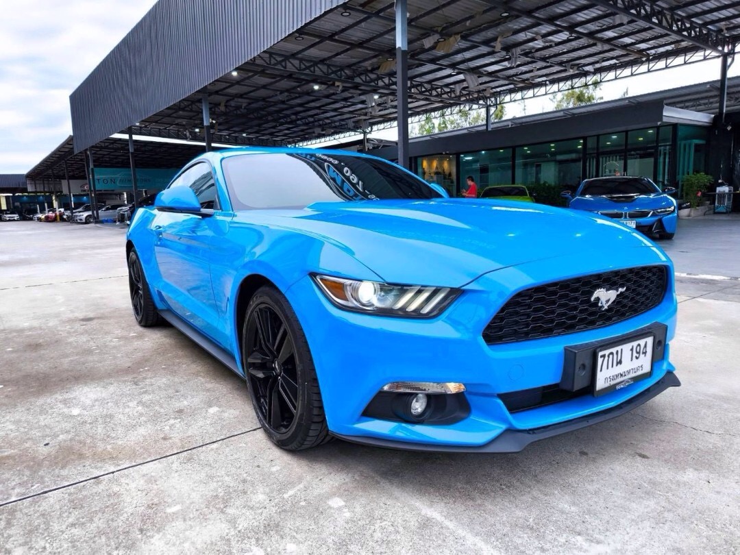 2017 Ford Mustang 2.3L สีฟ้า (รูปที่ 3)