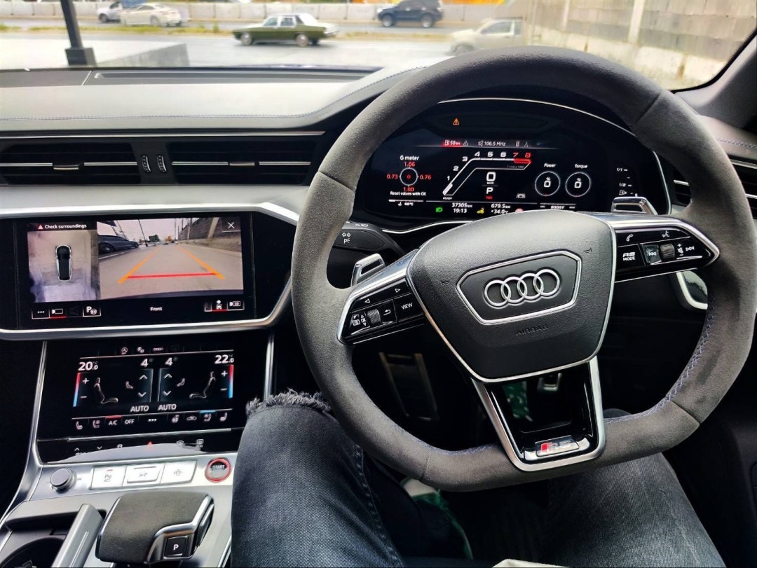2021 Audi RS 6 Avant V8 4.0 Bi-Turbo สีน้ำเงิน (รูปที่ 6)