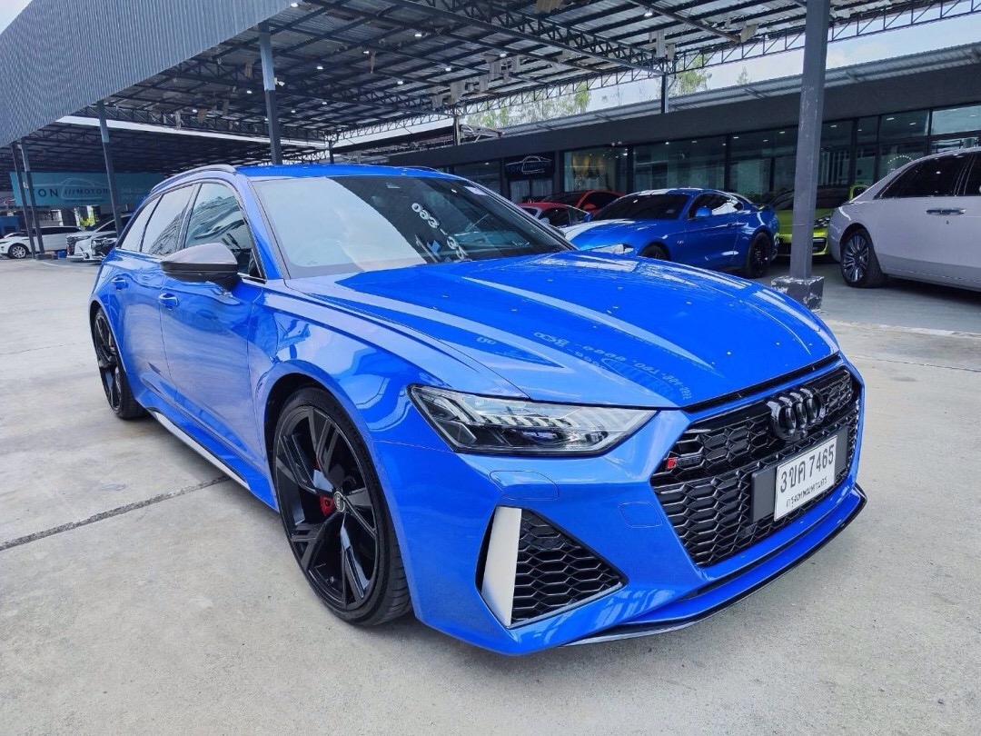 2021 Audi RS 6 Avant V8 4.0 Bi-Turbo สีน้ำเงิน (รูปที่ 9)