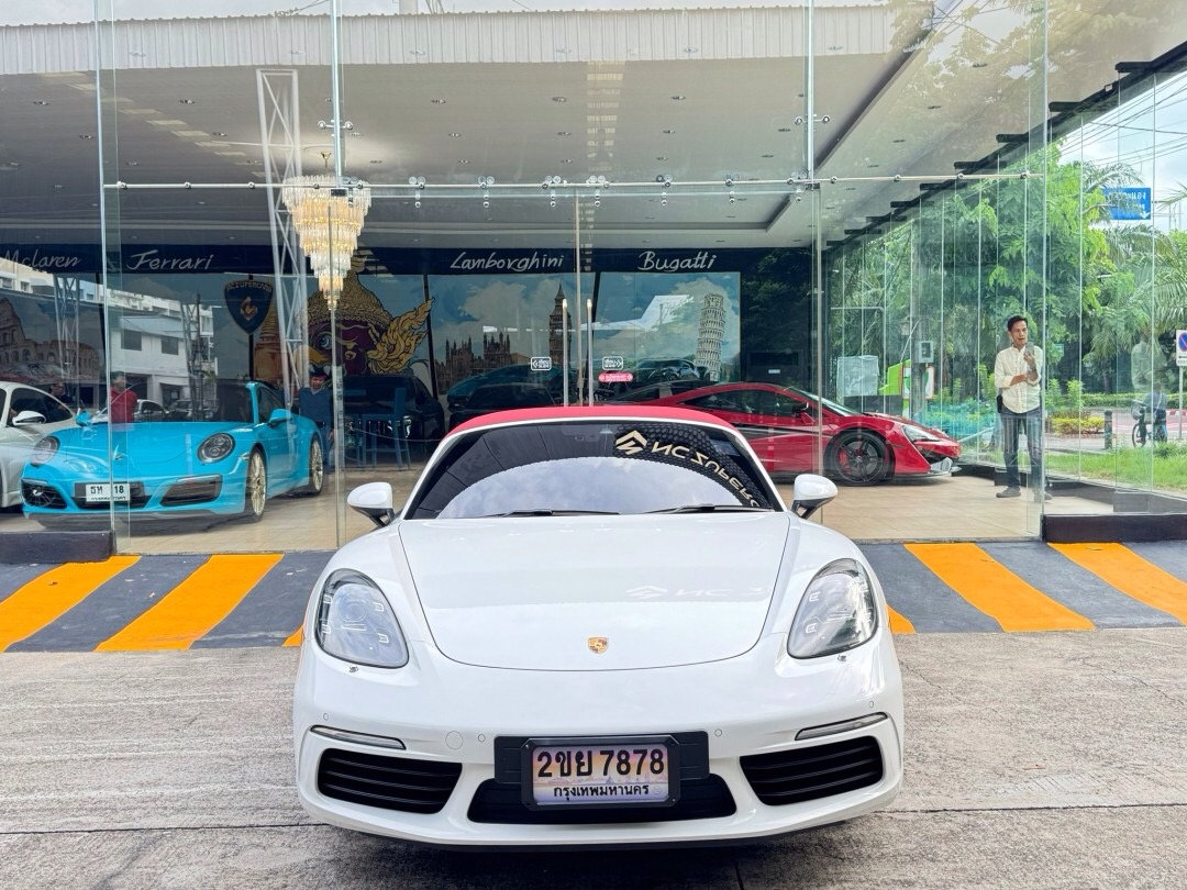 2017 Porsche 718 Boxster สีขาว (รูปที่ 2)