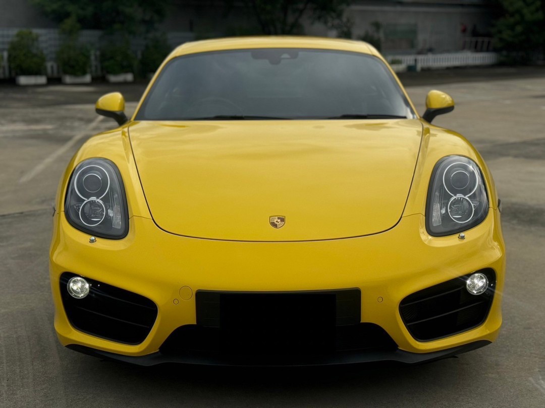 2016 Porsche 981 Cayman สีเหลือง (รูปที่ 8)