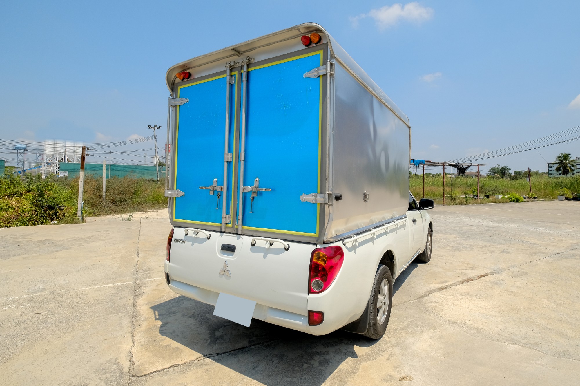 2014 Mitsubishi Triton Single (ตอนเดียว) สีขาว (รูปที่ 4)