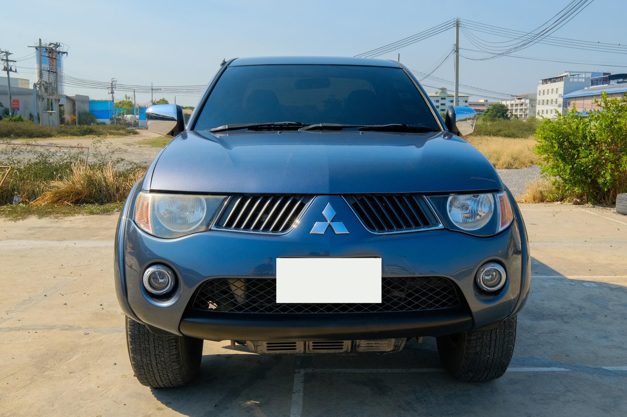 2006 Mitsubishi Triton Mega cab สีน้ำเงิน (รูปที่ 3)