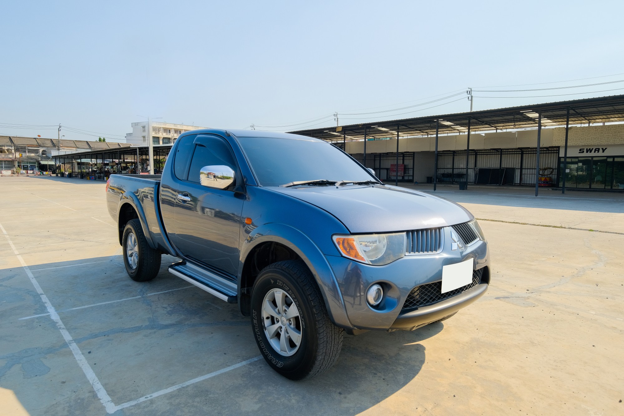 2006 Mitsubishi Triton Mega cab สีน้ำเงิน (รูปที่ 2)