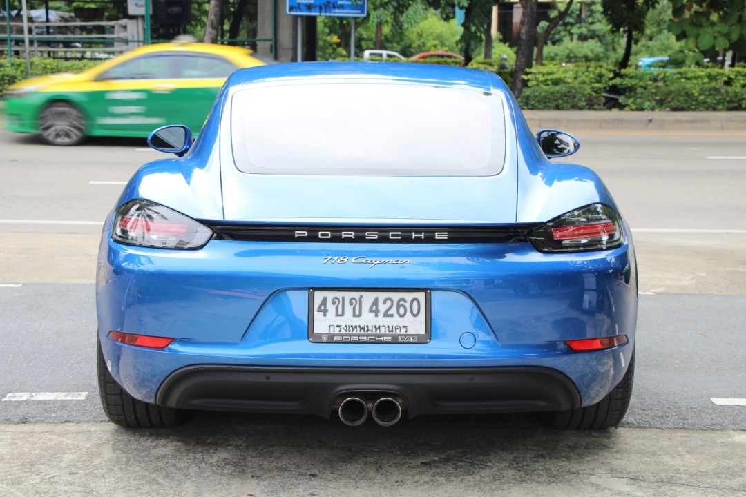2018 Porsche 718 Cayman สีน้ำเงิน (รูปที่ 5)