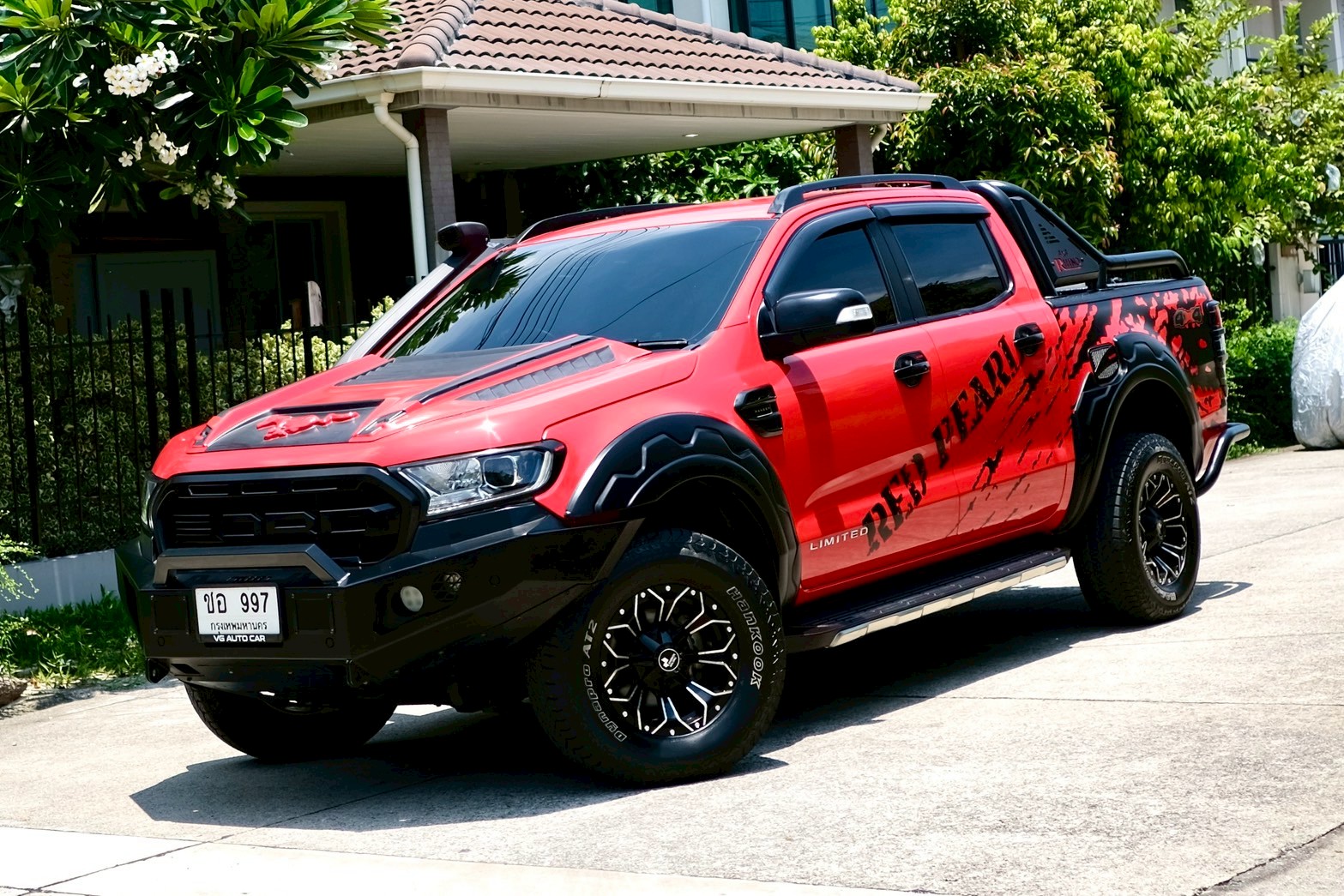 Ford Ranger 2.0 Double cab 4WD Limited ปี2020 สีแดง ออโต้ ดีเซล ไมล์ 5x,xxx km.