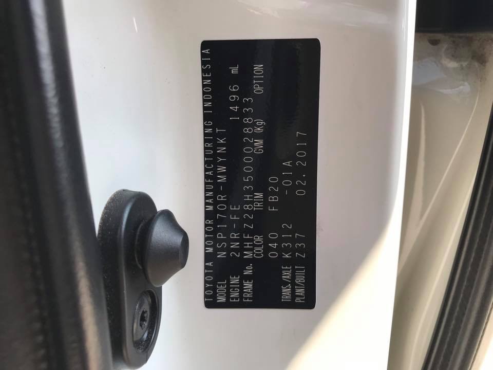 Toyota Sienta ปี 2017 สีขาว (รูปที่ 17)